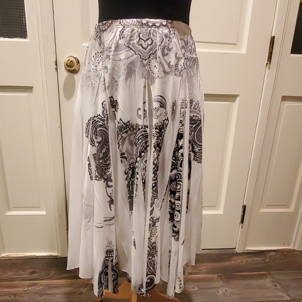 White and black skirt